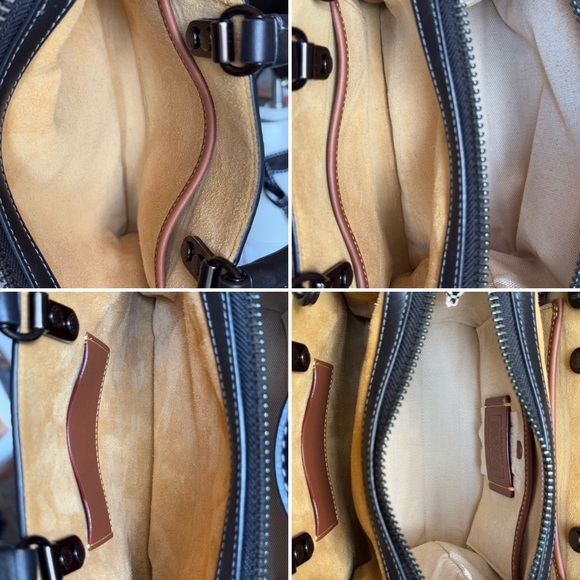 NWT Coach Rogue 20 In Colorblock Regenerative Leather (Pewter/Black) - Picture 14 of 16